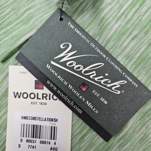 Woolrich Athleisure Top XXL Zip Pocket Dri Release Green Slim Fit Ruched Tee NWT - Picture 10 of 16
